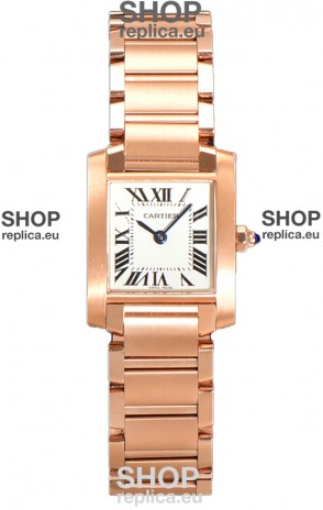 Cartier Tank Francaise Rose Gold Swiss Quartz Replica Watch 25.70MM