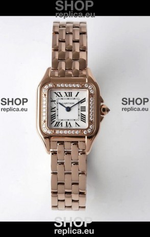 Cartier PANTHERE Edition 22MM 1:1 Mirror Quality Swiss Replica Watch in White Dial - Diamonds Bezel