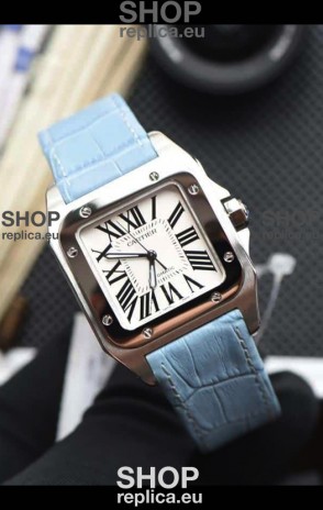 Santos De Cartier 1:1 Mirror Replica - 35MM Stainless Steel Casing Watch 