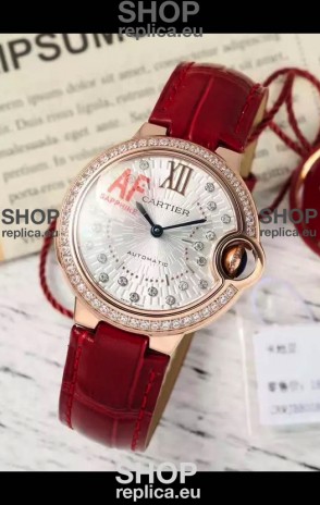 Ballon De Cartier Swiss Automatic 1:1 Mirror Quality 33MM in Rose Gold Plating