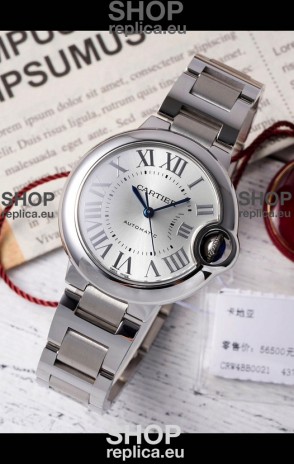 Ballon De Cartier Swiss Automatic Steel Dial Mirror Quality 33MM in Stainless Steel 