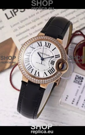 Ballon De Cartier Swiss Automatic 1:1 Mirror Quality 33MM in Rose Gold Plating