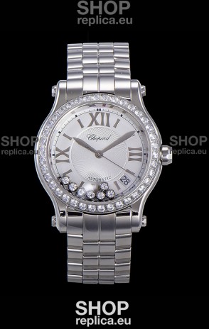 Chopard Happy Sport 1:1 Mirror Swiss Automatic Replica Watch 36MM in 904L Steel Casing White Dial