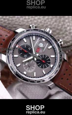 Chopard Classic Racing Chronograph 1:1 Mirror Replica Watch in Steel Casing - Grey Dial 