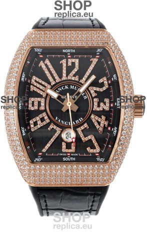 Franck Muller Vanguard V45 Yachting in Rose Gold Plating - Black Dial 