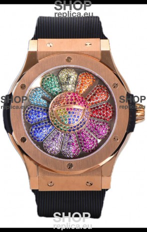 Hublot Classic Fusion Takashi Murakami Rose Gold Edition Swiss Watch 1:1 Mirror Replica