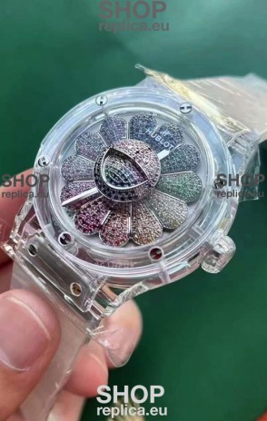 Hublot Classic Fusion Takashi Murakami Sapphire Rainbow Swiss Movement Watch 45MM
