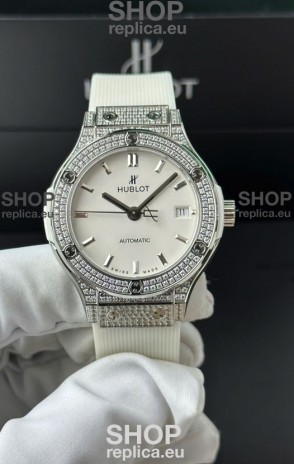 Hublot Super Clone Classic Fusion Titanium 38MM 1:1 Mirror Replica Watch White Dial