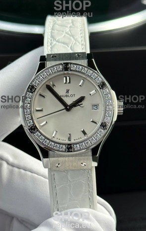 Hublot Super Clone Classic Fusion Titanium 33MM 1:1 Mirror Replica Watch White Dial