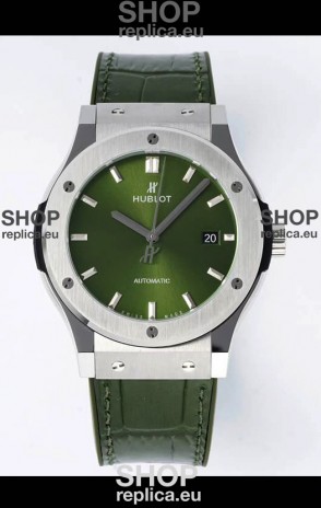 Hublot Classic Fusion Steel Green Dial 42MM Swiss Replica Watch 1:1 Mirror Quality