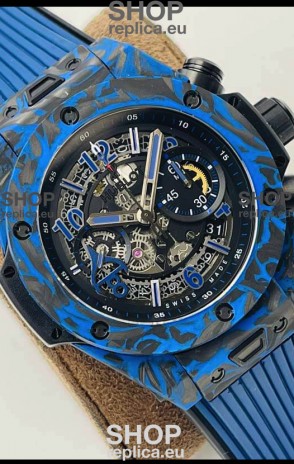 Hublot Big Bang Unico Blue Carbon Las Vegas Boutique Edition Swiss Replica Watch 