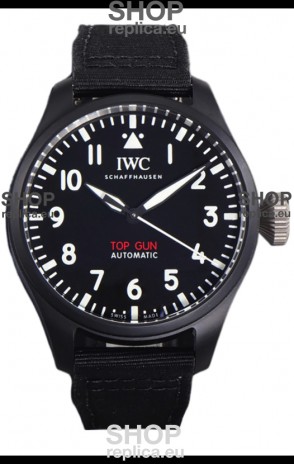 IWC Big Pilot's IW326906 Top Gun Edition 43MM Black Nylon Strap Ceramic Swiss Replica 