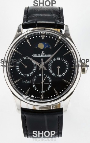 Jaeger LeCoultre Super Clone Master Ultra-Thin Perpetual Calendar Black Dial Watch