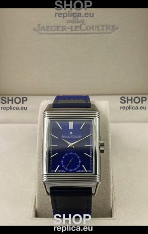 Jaeger-LeCoultre Reverso DuoFace Steel Casing Watch Blue Dial in Swiss Automatic Movement