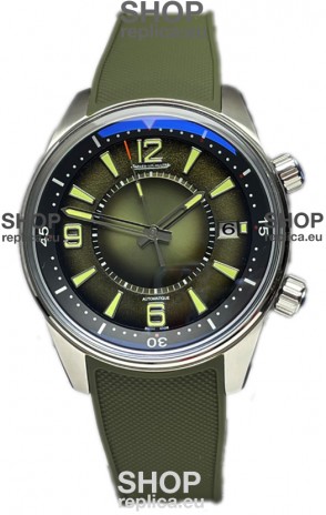 Jaeger LeCoultre Polaris Date Green Dial Rubber Strap 1:1 Mirror Replica Watch 42MM