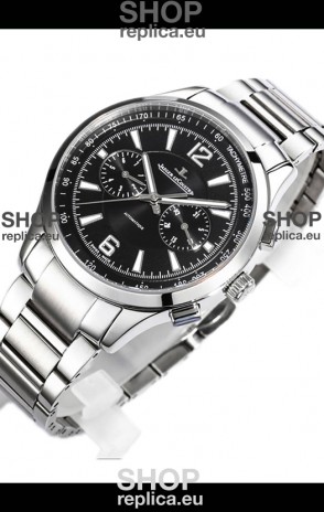 Jaeger LeCoultre Polaris Chronograph Stainless Steel Casing Black Dial Swiss Replica Watch 
