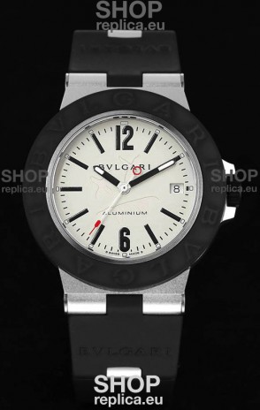 Bvlgari Aluminum 1:1 Mirror Swisss Replica Watch in White Dial - Steve Aoki Edition 