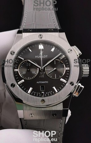 Hublot Classic Fusion Chronograph Stainless Steel Casing Grey Dial 1:1 Mirror Replica Watch 