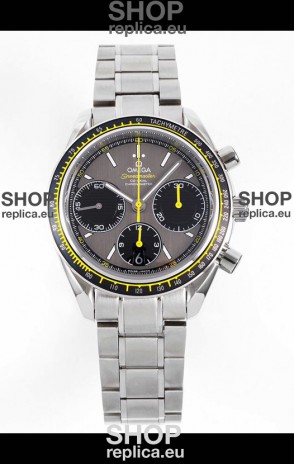 Omega Speedmaster Racing 904L Steel Chronograph 1:1 Mirror Replica in Grey Dial