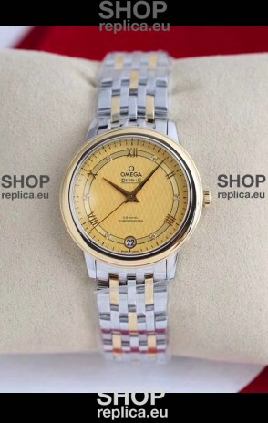 Omega De Ville Edition Swiss Automatic Watch in Two Tone Rose Yellow Gold - Gold Dial