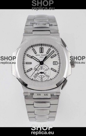 Patek Philippe Nautilus 5980/1A 904L Steel Case in White Dial - 1:1 Mirror Replica