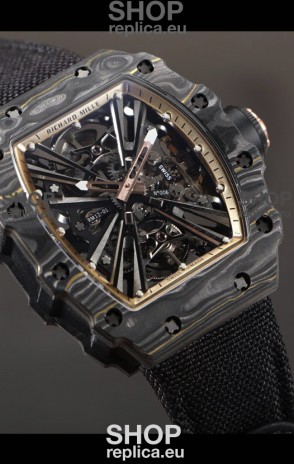 Richard Mille RM12-01 Carbon Fiber Case Genuine Tourbillon Movement 1:1 Mirror Replica Watch