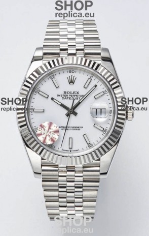 Rolex Datejust Cal.3235 Movement Swiss Watch 1:1 Mirror Replica 904L Steel 41MM - White Dial 