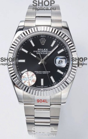 Rolex Datejust Cal.3235 Movement Swiss Watch 1:1 Mirror Replica 904L Steel 41MM - Black Dial 
