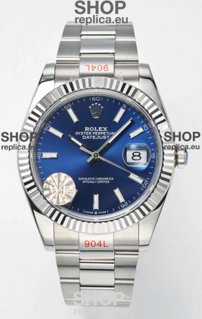 Rolex Datejust Cal.3235 Movement Swiss Watch 1:1 Mirror Replica 904L Steel 41MM - Blue Dial 