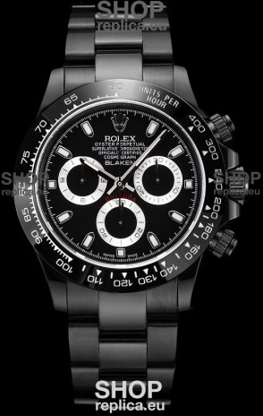 Rolex Daytona Blaken 1:1 Swiss Mirror Replica Black Dial Cal.4130 Movement (WITH BOX) 