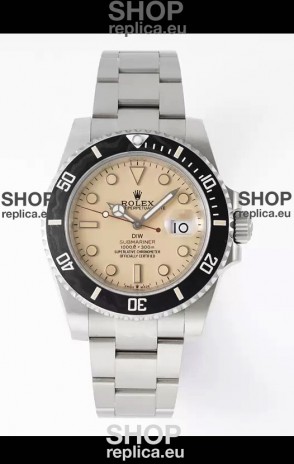 Rolex Submariner DiW Stainless Steel Casing Black Ceramic Bezel Edition Watch 