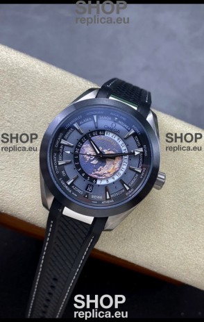 Omega Seamaster Aqua Terra 150M Worldtime Rubber Strap Swiss Replica Watch
