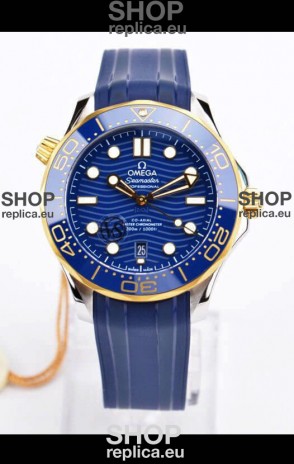 Omega Seamaster 300M Co-Axial Master Chronometer Blue Dial Two Tone Casing 1:1 Mirror Replica