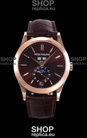 Patek Philippe Annual Calendar 5396R-012 Complications Swiss Replica Watch in Brown Dial 