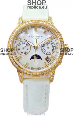 Patek Philippe Grand Complications Ladies First Perpetual Calendaer Yellow Gold Swiss Replica Watch 