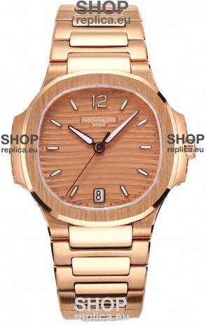Patek Philippe Nautilus 7118R 35MM 1:1 Rose Gold Case & Dial 1:1 Mirror Replica Watch