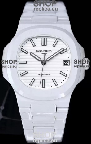 Patek Philippe Nautilus 5711 AET Remould White Ceramic Edition White Dial Swiss Replica Watch