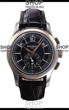 Patek Philippe 5205 Complications Moonphase Black Dial 1:1 Mirror Swiss Replica Watch