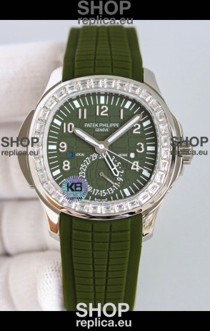 Patek Philippe Super Clone Aquanaut 5164A 1:1 Mirror Watch Green Dial Swiss Replica