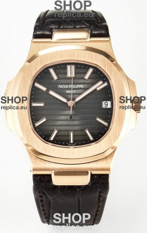 Patek Philippe Super Clone Nautilus 5711R-001 904L Rose Gold Brown Dial 