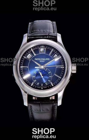 Patek Philippe 5205-001 Complications MoonPhase 1:1 Mirror Swiss Replica Watch Blue Dial