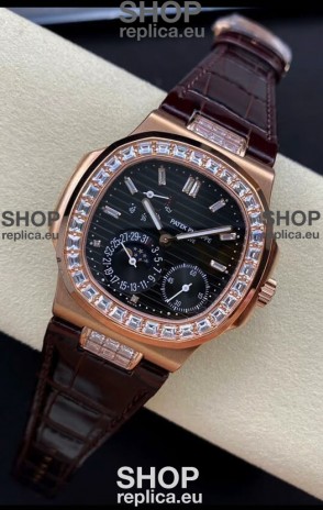 Patek Philippe Nautilus 5712R 1:1 Quality Swiss Replica Watch in Black Dial