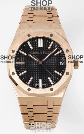 Audemars Piguet Royal Oak 15510 50th Anniversary 41MM Black Dial Rose Gold 41MM 1:1 Mirror Replica