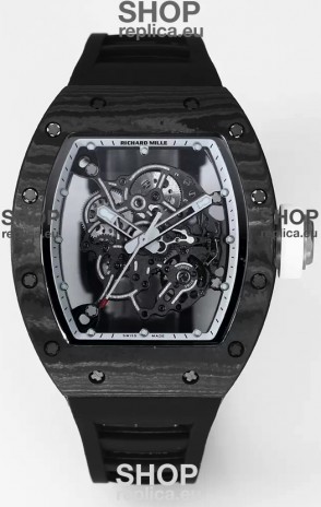 Richard Mille RM055 Black Carbon Casing 1:1 Superclone Genuine Tourbillon Watch 