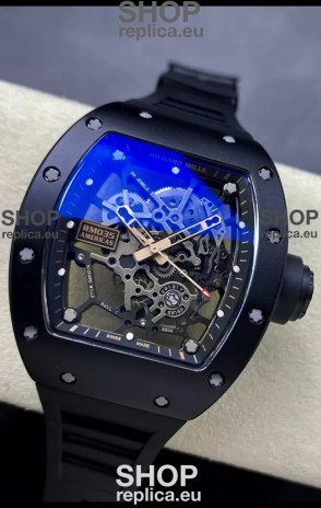 Richard Mille RM035 AMERICAS Black DLC & Rose Gold Casing 1:1 Swiss Replica Watch 
