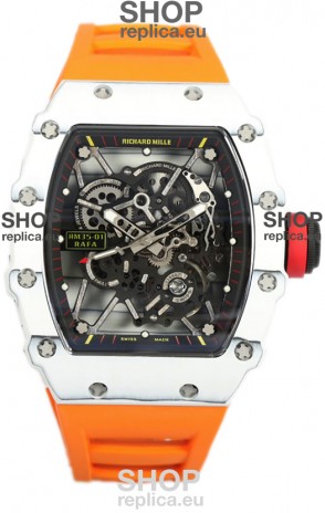 Richard Mille RM35-01 Rafael Nadal Carbon Fiber Casing with Genuine Tourbillon Super Clone Watch