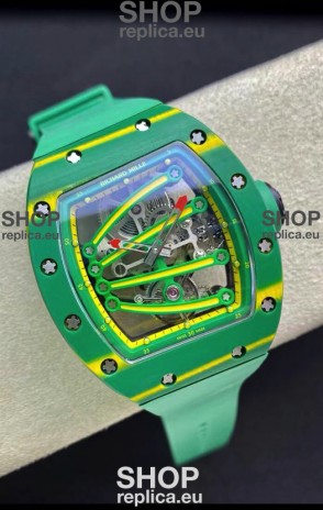 Richard Mille RM59-01 Genuine Tourbillon Movement in Green NTPT Carbon Casing