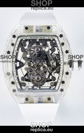 Richard Mille Super Clone 56-01 Transparent Sapphires Casing with Genuine Tourbillon Watch