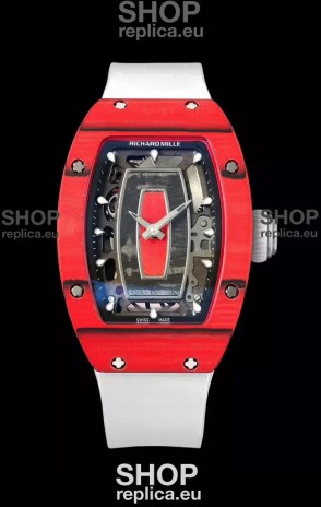 Richard Mille RM07 Red Carbon Casing 1:1 Superclone Swiss Replica Watch