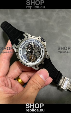 Roger Dubuis Super Clone Excalibur Spider Flying Tourbillon Skeleton Titanium Casing 45MM